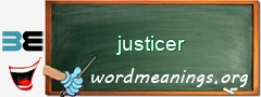 WordMeaning blackboard for justicer